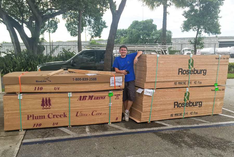New Shipment of AB Marine Plywood in Fort Lauderdale, Florida AB-Marine-Plywood-Shipment-at-Wood-Chip-lumber